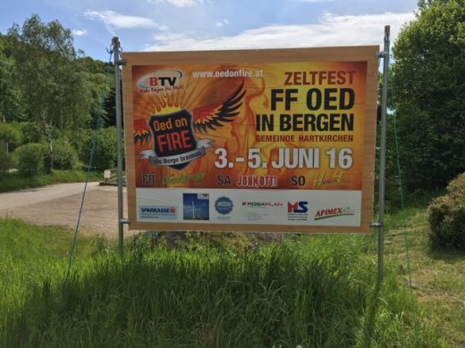 Plakatierungsarbeiten Oed on Fire voll im Gange
